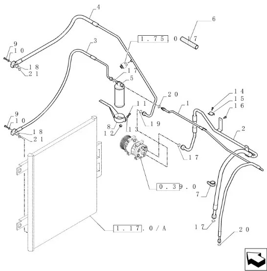 87718033 - Трубка конд. T7/Pm.